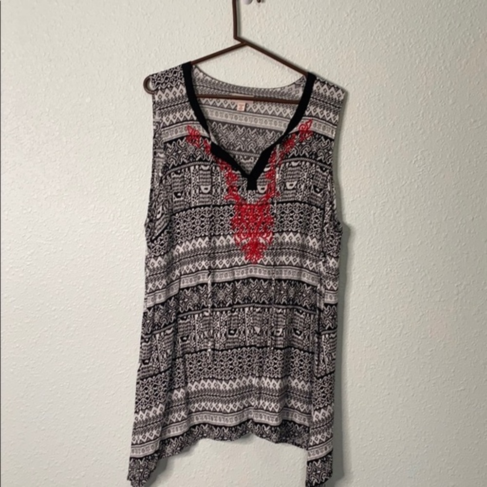 💜💜 Sleeveless Striped Long Top Size 2X